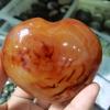 QINGQI Natural Carnelian Heart-Shaped Stone, Hand-Carved Love Crystal, Home Decor view 4