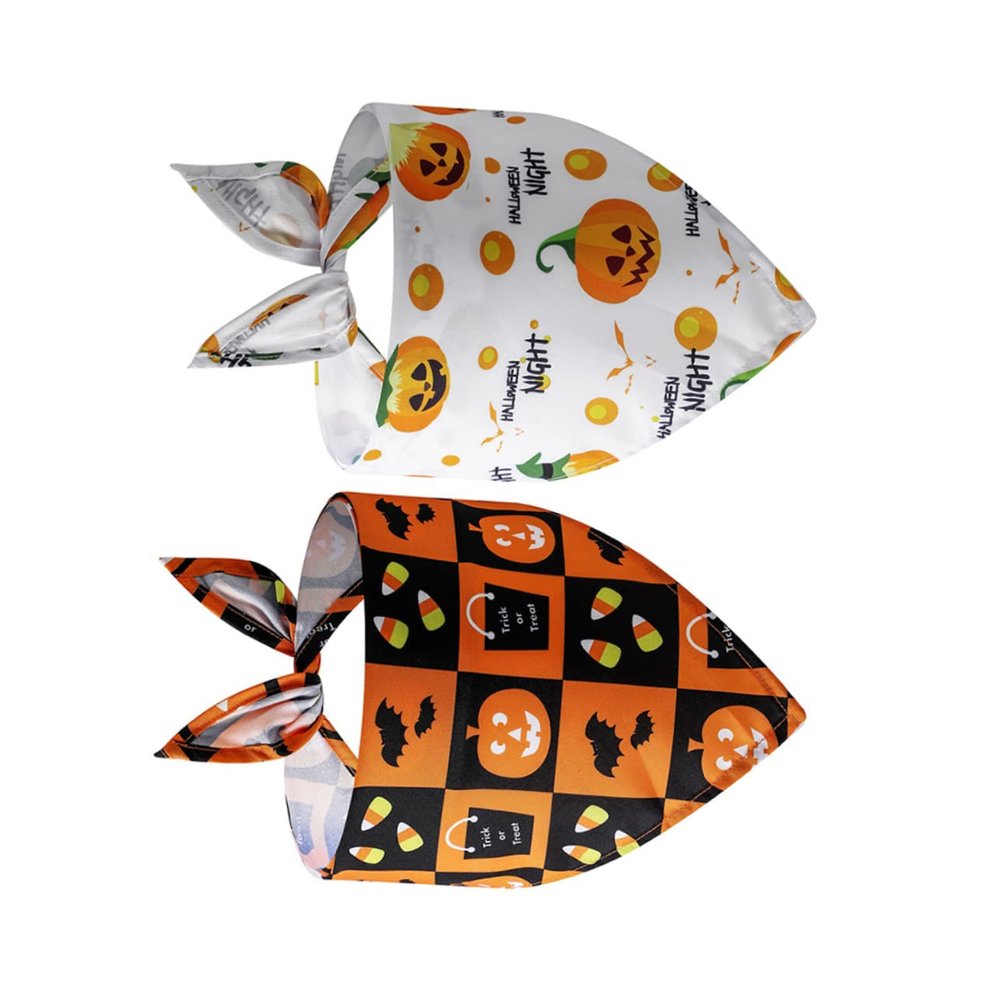 COLLBATH Dog Bandana 2-Pack for Halloween