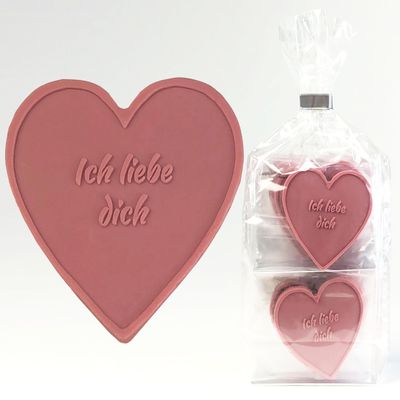 Choco Secrets Chocolate Hearts “I Love You” – 12 Ruby Chocolate Hearts, 2 in Individually Wrapped