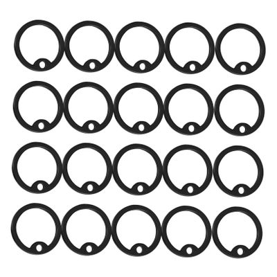 INOOMP Silicone Dog Tag Silencers, 20-Pack, Black