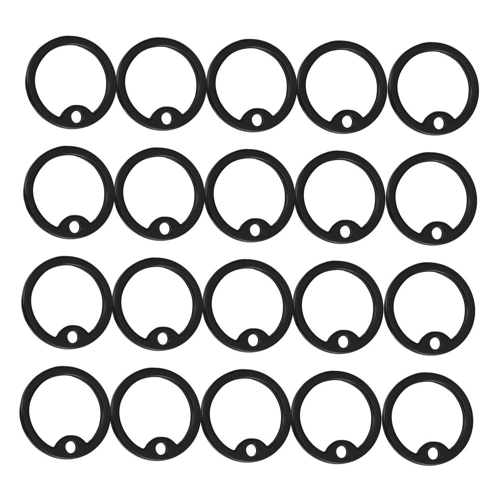 INOOMP Silicone Dog Tag Silencers, 20-Pack, Black