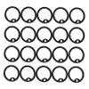 INOOMP Silicone Dog Tag Silencers, 20-Pack, Black view 1