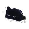 2-Piece Flocked Cat Cosmetic Bag, Navy Blue view 2