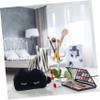 2-Piece Flocked Cat Cosmetic Bag, Navy Blue view 3