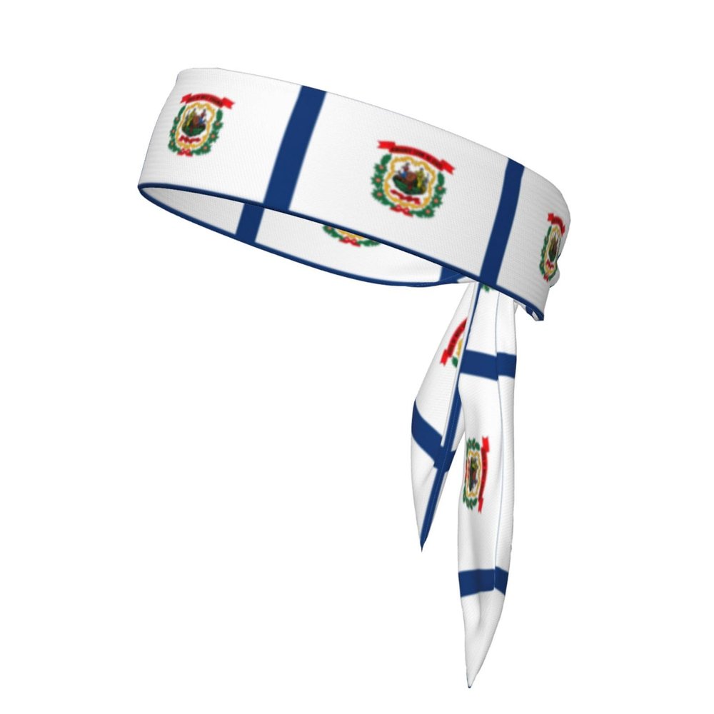 West Virginia Flag Sweat-Absorbing Headband for Tennis, Running, and Cycling