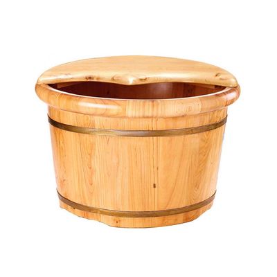 GSKDBCC Wooden Barrel Foot Basin for Foot Baths, Solid Cedar Wood, Chaser of Light