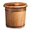 GSKDBCC Wooden Barrel Foot Bath, Foot Massage Tub with Lid, Foot Bath Basin for Soaking or Detox, Chaser of Light view 1