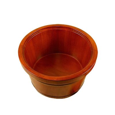 GSKDBCC Wooden Barrel Foot Bath Tub, Wooden Pedicure Bucket, Foot Soaking Basin for Adults (Size: A) Chaser of Light