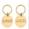 Personalized Gold Steel Pet ID Tag, 30 × 30 mm view 1