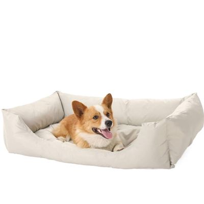 M&Catree Waterproof Dog Bed, Beige, Size M, 50 x 65 x 22 cm
