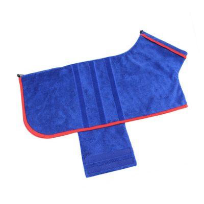 INOOMP Quick-Drying Super Absorbent Pet Bath Towel for Dogs and Cats, Blue