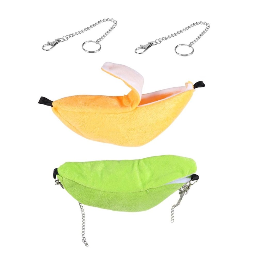 INOOMP 2-Piece Small Animal Hammock for Hamsters and Rats