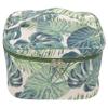 Canvas Cosmetic Bag, Large Travel Case with Monstera Leaf Pattern view 1