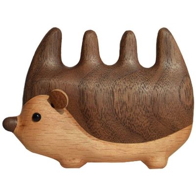 Wooden Hedgehog Massage Comb for Scalp and Hair