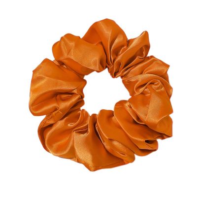 Anevous 3-Pack Solid-Color Scrunchies for Women and Girls, Orange