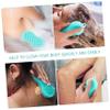 Silicone Body Exfoliating Brush, 2-Piece Set, Green, for Bath and Shower view 2