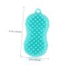 Silicone Body Exfoliating Brush, 2-Piece Set, Green, for Bath and Shower view 3