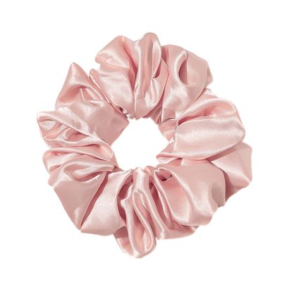 Anevous 5-Pack Solid-Color Scrunchies for Women, Soft Elastic Hair Ties, Pink B