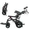Ultralight Foldable Transport Wheelchair for Seniors with Handbrake view 1