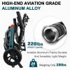 Ultralight Foldable Transport Wheelchair for Seniors with Handbrake view 4