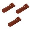 Healeved 3-Piece Brown PU Leather Razor Protective Case view 1