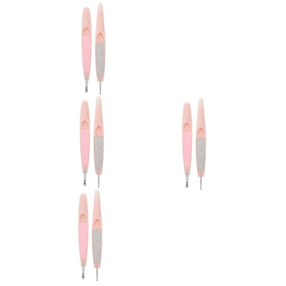 FRCOLOR 4-Piece Nail Care Tool Set with Cuticle Pushers and Dotting Tools