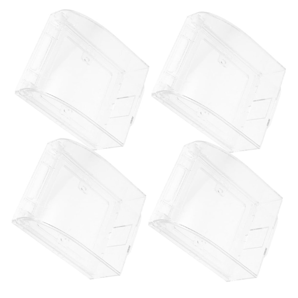 Homoyoyo 4-Piece Child-Safe PP Outlet Covers, Weather-Resistant, Transparent