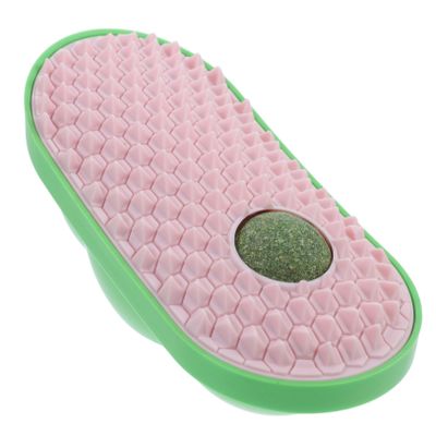 Sticky Wall-Mounted Cat Massage Comb, Pink ABS