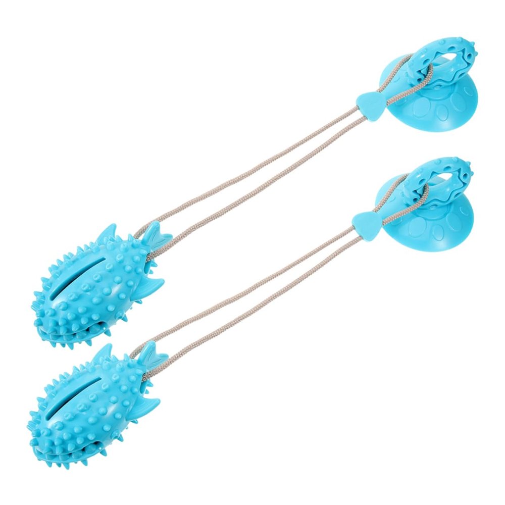 Supvox 2-Piece Interactive Suction-Cup Dog Toy for Large and Small Dogs, Treat Dispenser and Chew Toy in Colorful Design