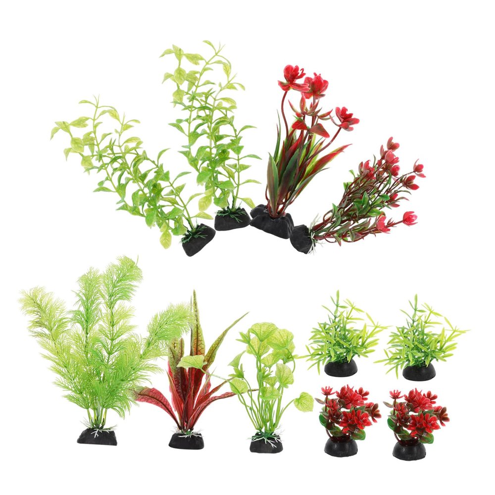Happyyami 11-Piece Aquarium Plant Decoration