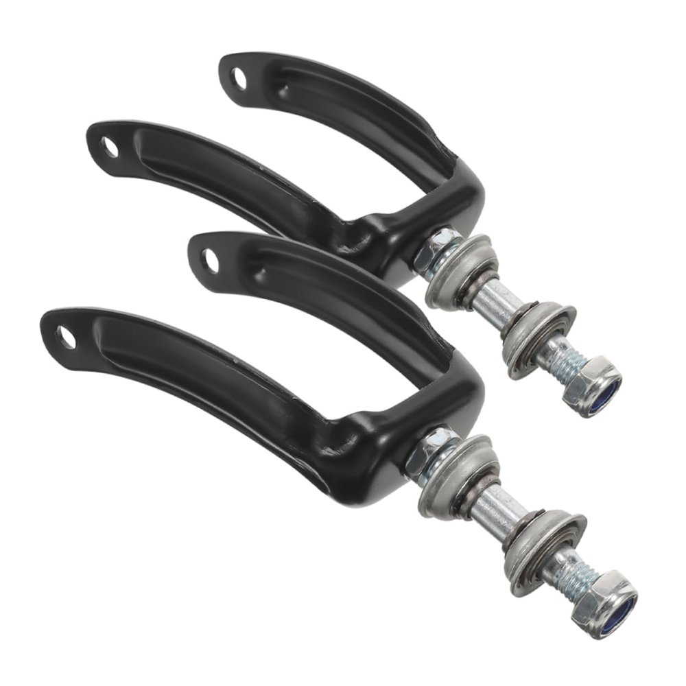BCOATH Metal Front Caster Fork Holders for Wheelchairs, Black, 2-Pack with Bearings, for 7- and 8-Inch Wheels