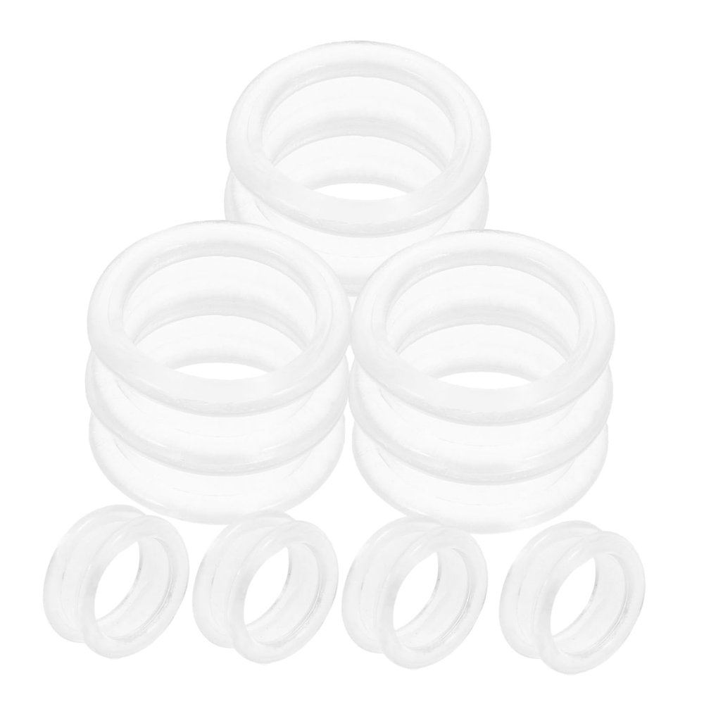 WOONEKY 10-Pack Silicone Scissor Finger Rings