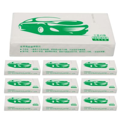 iplusmile 10-Pack Car Tissue Refills, Facial Tissues for Car Tissue Holder (40 Sheets/Pack)