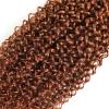 Brazilian Curly Human Hair Bundle, 30#, Remy Hair, Brown, 1/3/4, Kinky Curly Extensions, Burgundy Hair Weave (1B30, 16 Inches, 1 Bundle) view 4
