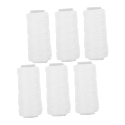 Facial Hair Removal Thread for Precise Epilation, 6 White Cotton Rolls