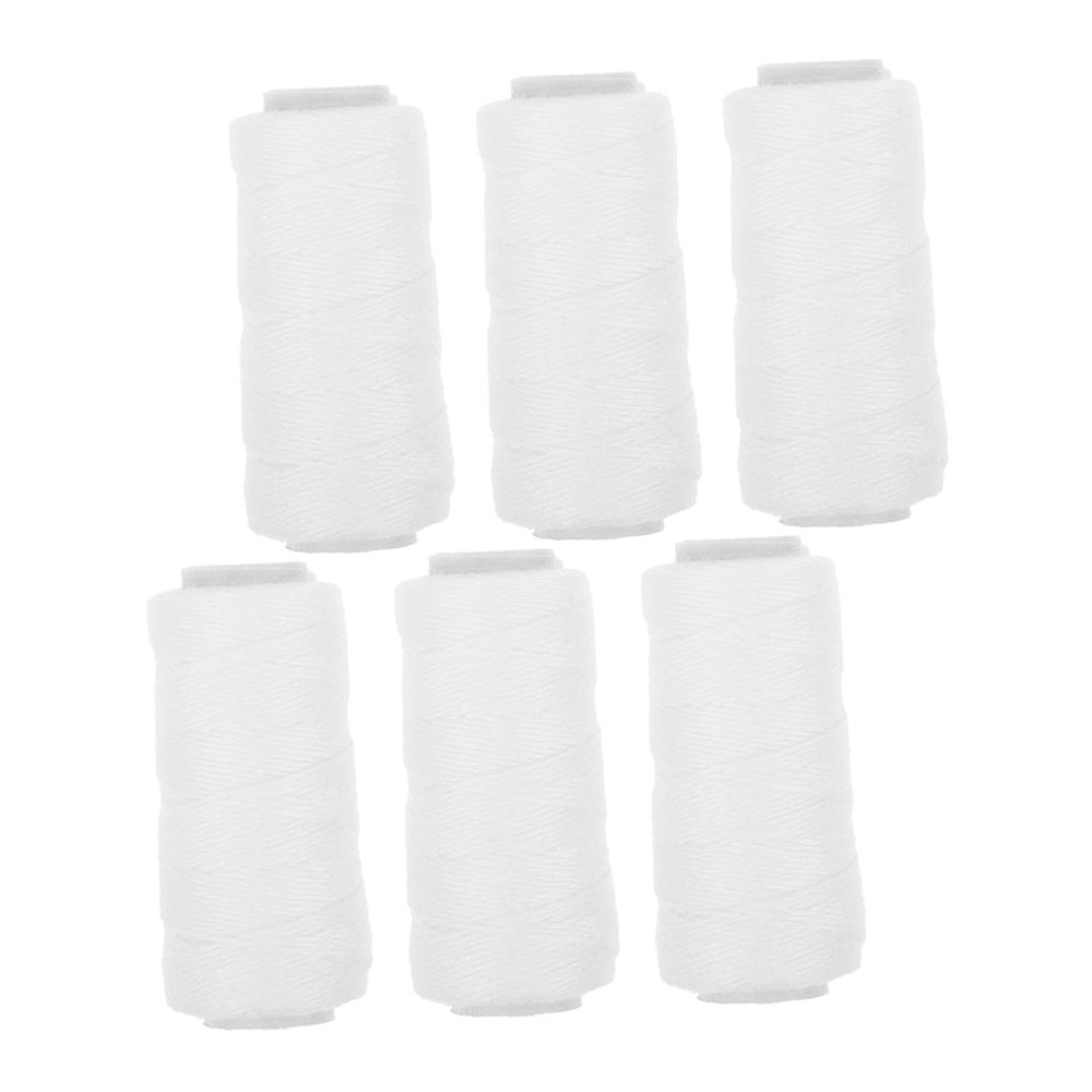 Facial Hair Removal Thread for Precise Epilation, 6 White Cotton Rolls
