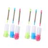 SOLUSTRE 6-Piece Bottle Brush Set with Flexible Handles and Colorful Heads for Baby Bottles, Wine Glasses and Carafes, Colors Random view 1