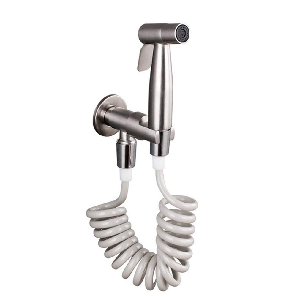Stainless Steel Sprayer Set, Wall-Mounted Adjustable Toilet Faucet with 3 m Hose