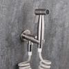 Stainless Steel Sprayer Set, Wall-Mounted Adjustable Toilet Faucet with 3 m Hose view 2