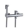 Matte Black and Chrome Bathroom Spray Set, Solid Brass Hot and Cold Mixer Faucet view 1