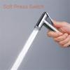 Matte Black and Chrome Bathroom Spray Set, Solid Brass Hot and Cold Mixer Faucet view 3