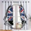 CozyRest Blackout Curtains, British Flag London Architecture, 215 x 110 cm, 2 Panels view 3