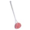 Back Scrubber Brush with Long Handle, Pink Plastic and Silicone view 1