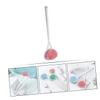Back Scrubber Brush with Long Handle, Pink Plastic and Silicone view 3