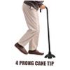FRCOLOR 2-Piece Self-Standing Rubber Tips for Walking Sticks, Non-Slip Replacement Tips view 2