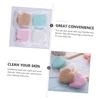 Healeved 8-Piece Reusable Makeup Remover Pads, Heart-Shaped Facial Cleansing Sponges for Gentle Makeup Removal and Deep Pore Cleansing view 2