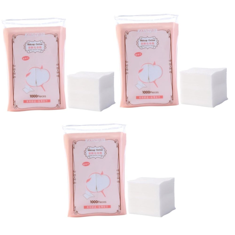 Healeved 3,000 Ultra-Thin Reusable Three-Layer Cotton Makeup Pads