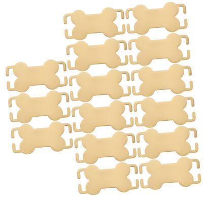 Sosoport 15-Piece Stainless Steel Dog Tags, Bone Design, Engraveable Pet ID Tags, Lightweight and Durable, Personalized with Name and Contact Details