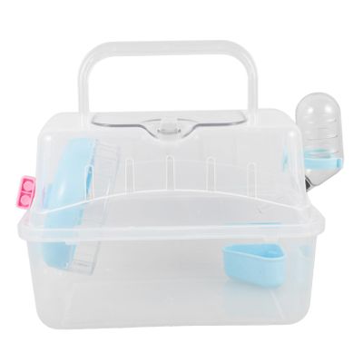 Plastic Hamster Travel Carrier with Clear Visibility, Lightweight and Portable