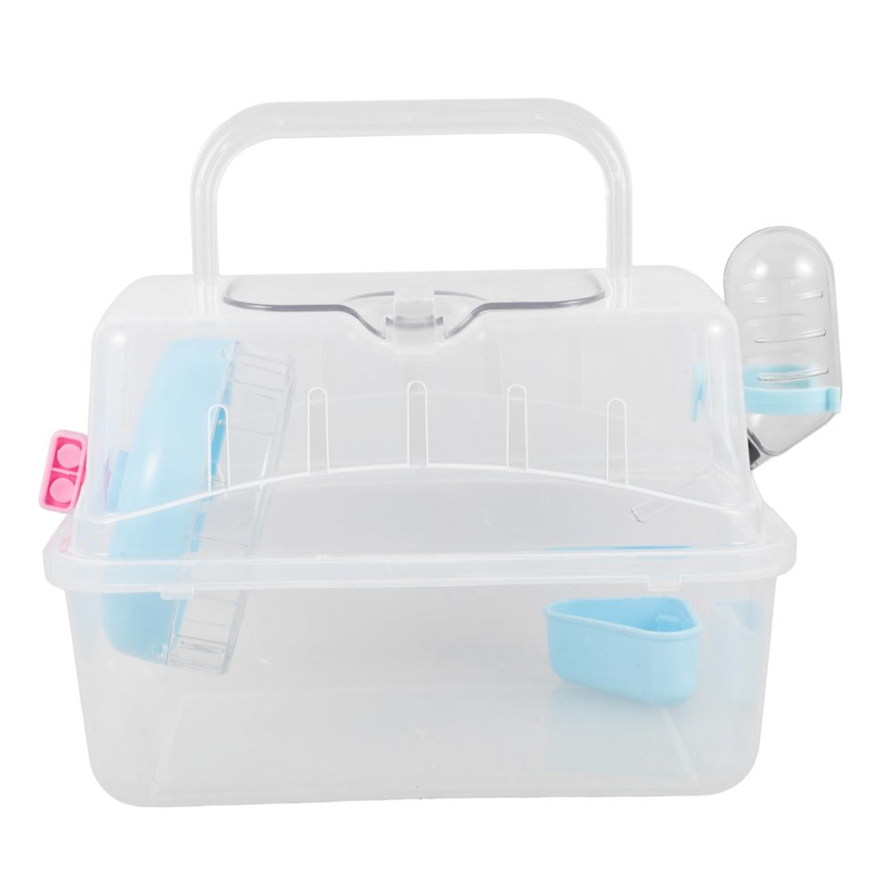Plastic Hamster Travel Carrier with Clear Visibility, Lightweight and Portable